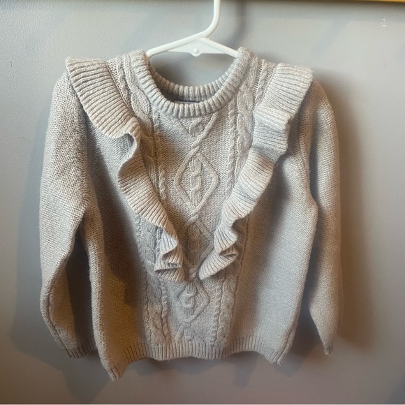 Grey Ruffled Toddler Sweater • George - Picture 1 of 4
